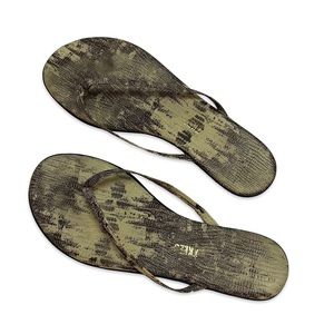 TKEES Snake Skin Sandal Flip Flops size 9